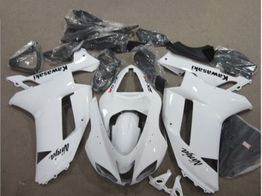 Cheap 2007-2008 White Kawasaki ZX6R Bike Fairings