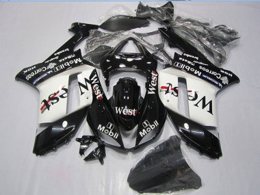 Cheap 2007-2008 Black West Mobil Kawasaki ZX6R Motorcycle Bodywork