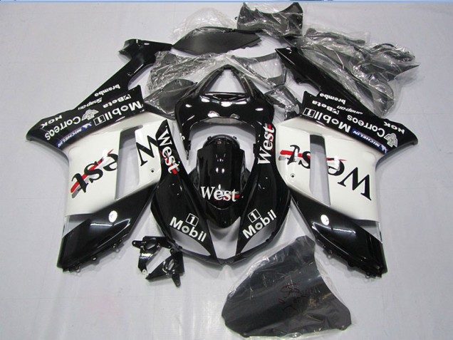 Cheap 2007-2008 Black West Mobil Kawasaki ZX6R Motorcycle Bodywork Cheap 2007-2008 Black West Mobil Kawasaki ZX6R Motorcycle Bodywork