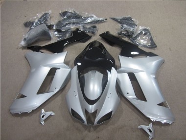Cheap 2007-2008 Silver Black Kawasaki ZX6R Motor Fairings