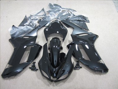 Cheap 2007-2008 Black Silver Kawasaki ZX6R Motorcylce Fairings