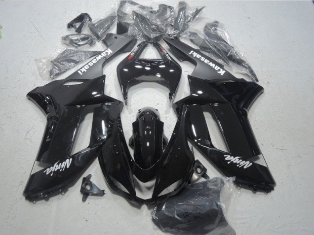Cheap 2007-2008 Black White Ninja Kawasaki ZX6R Bike Fairings Cheap 2007-2008 Black White Ninja Kawasaki ZX6R Bike Fairings