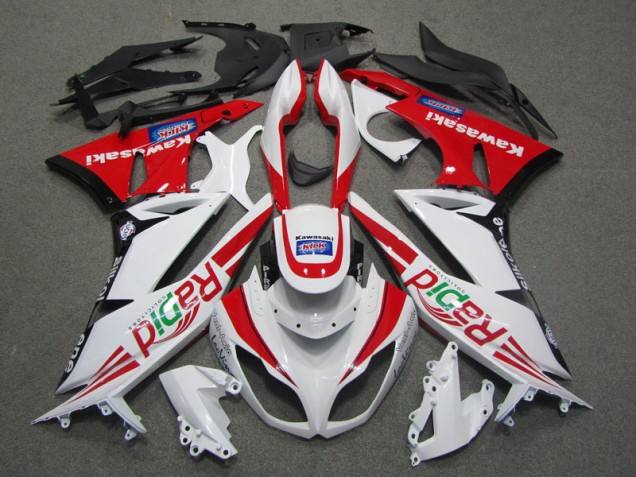 Cheap 2009-2012 White Red Rapid Kawasaki ZX6R Motorcycle Fairing Cheap 2009-2012 White Red Rapid Kawasaki ZX6R Motorcycle Fairing