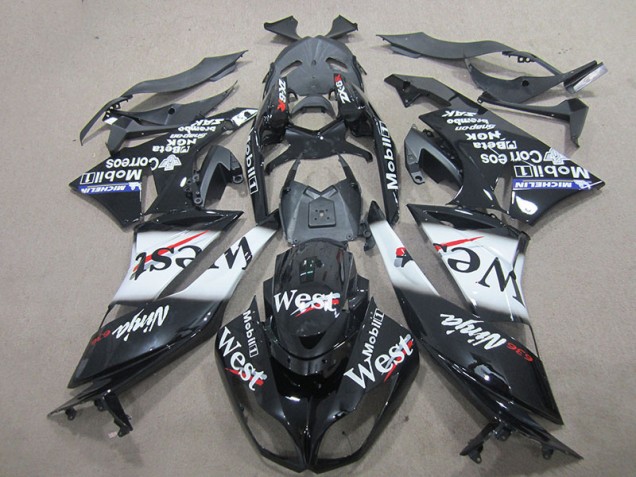Cheap 2009-2012 Black West Kawasaki ZX6R Motorcycle Fairing Kits Cheap 2009-2012 Black West Kawasaki ZX6R Motorcycle Fairing Kits