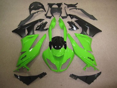 Cheap 2009-2012 Black Green Kawasaki ZX6R Motorbike Fairing