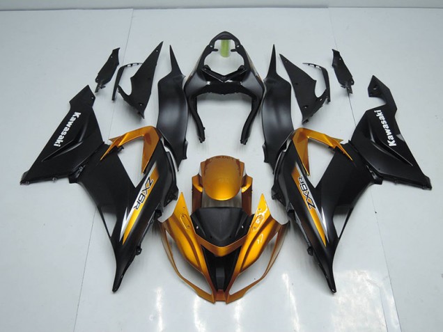 Cheap 2013-2018 Black Gold Kawasaki ZX6R Motor Bike Fairings Cheap 2013-2018 Black Gold Kawasaki ZX6R Motor Bike Fairings