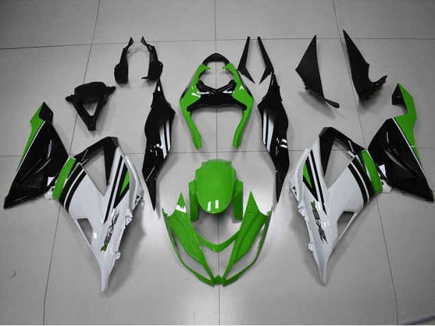 Cheap 2013-2018 Black Green White Kawasaki ZX6R Bike Fairing Kit Cheap 2013-2018 Black Green White Kawasaki ZX6R Bike Fairing Kit