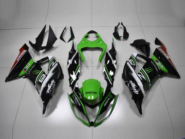 Cheap 2013-2018 Green Black White Kawasaki ZX6R Motorcycle Bodywork