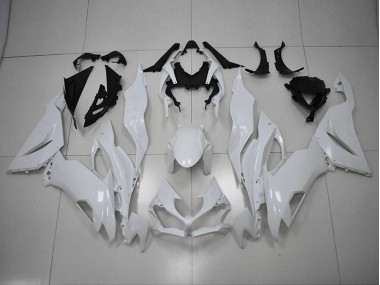 Cheap 2019-2023 White Kawasaki ZX6R Motorcycle Replacement Fairings