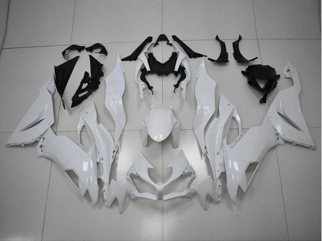 Cheap 2019-2023 White Kawasaki ZX6R Motorcycle Replacement Fairings Cheap 2019-2023 White Kawasaki ZX6R Motorcycle Replacement Fairings