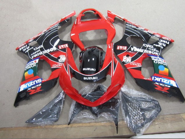 Cheap 2000-2002 Red Black Denso Suzuki GSXR1000 Motorcyle Fairings Cheap 2000-2002 Red Black Denso Suzuki GSXR1000 Motorcyle Fairings