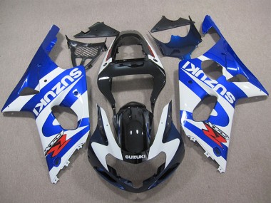 Cheap 2000-2002 Blue White Decal Suzuki GSXR1000 Replacement Fairings