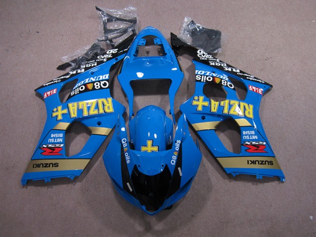 Cheap 2003-2004 Blue Rizla Q8 oils Suzuki GSXR1000 Motorcycle Fairing Cheap 2003-2004 Blue Rizla Q8 oils Suzuki GSXR1000 Motorcycle Fairing