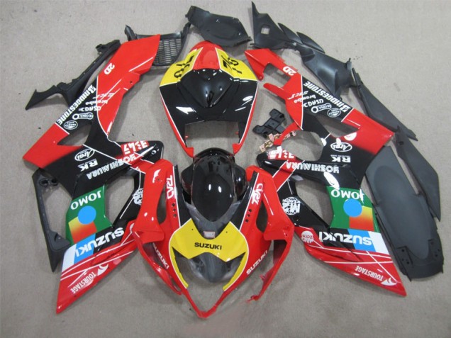 Cheap 2005-2006 Black Red Yellow Suzuki GSXR1000 Bike Fairings