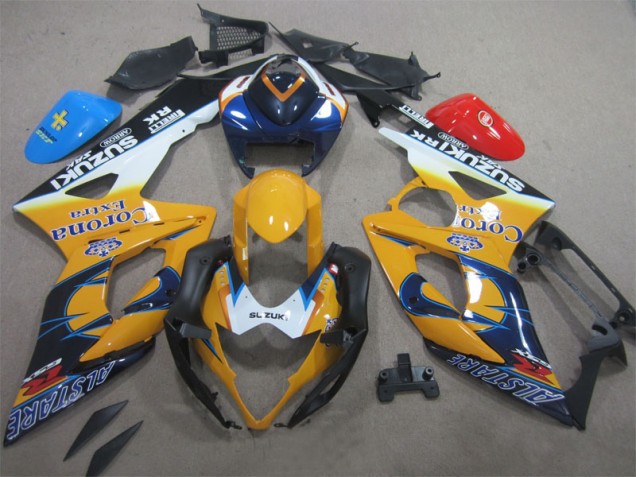 Cheap 2005-2006 Yellow Blue Corona Extra Suzuki GSXR1000 Moto Fairings