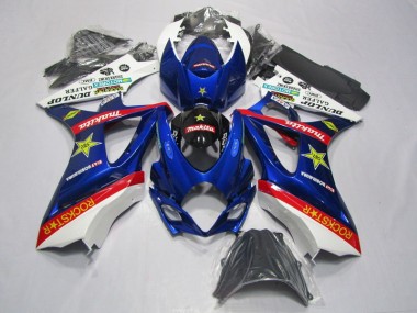 Cheap 2007-2008 Blue Red Rockstar Suzuki GSXR1000 Motorbike Fairing Kits