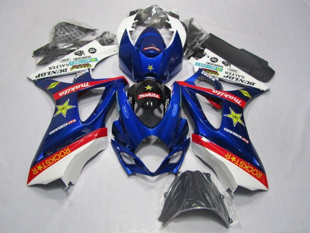 Cheap 2007-2008 Blue Red Rockstar Suzuki GSXR1000 Motorbike Fairing Kits Cheap 2007-2008 Blue Red Rockstar Suzuki GSXR1000 Motorbike Fairing Kits