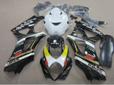 Cheap 2007-2008 Black White Suzuki GSXR1000 Motorcylce Fairings