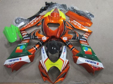 Cheap 2007-2008 Orange Yellow Monster Suzuki GSXR1000 Motorcycle Fairing Kits