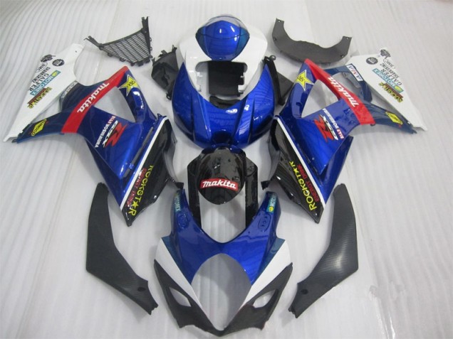 Cheap 2007-2008 Blue Black Rockstar Suzuki GSXR1000 Bike Fairings Cheap 2007-2008 Blue Black Rockstar Suzuki GSXR1000 Bike Fairings