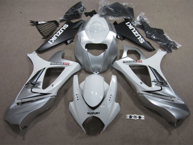 Cheap 2007-2008 White Suzuki GSXR1000 Replacement Motorcycle Fairings