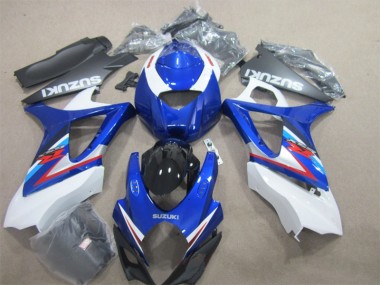 Cheap 2007-2008 Blue White Suzuki GSXR1000 Moto Fairings