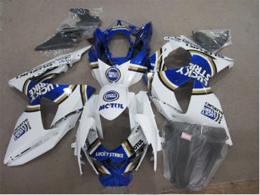 Cheap 2009-2016 White Lucky Strike Blue Motul Suzuki GSXR1000 Motorcylce Fairings