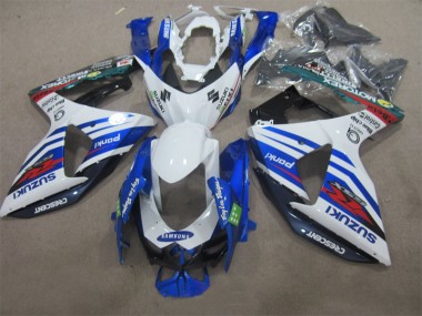 Cheap 2009-2016 White Blue Samsung Suzuki GSXR1000 Motorbike Fairings