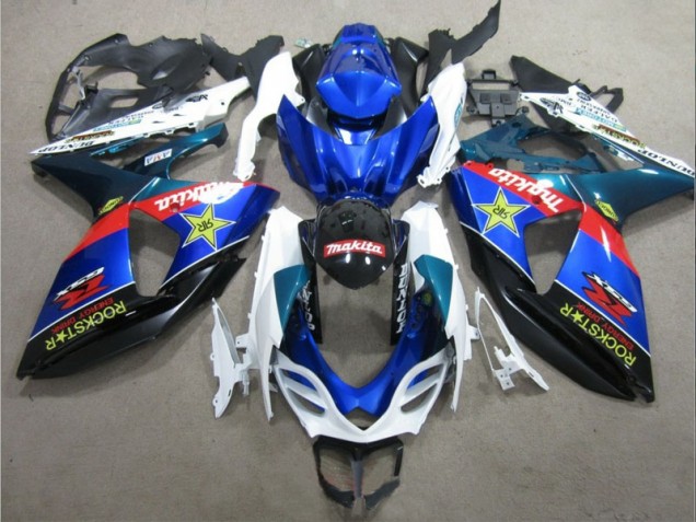 Cheap 2009-2016 Blue White Rockstar Suzuki GSXR1000 Bike Fairing Cheap 2009-2016 Blue White Rockstar Suzuki GSXR1000 Bike Fairing