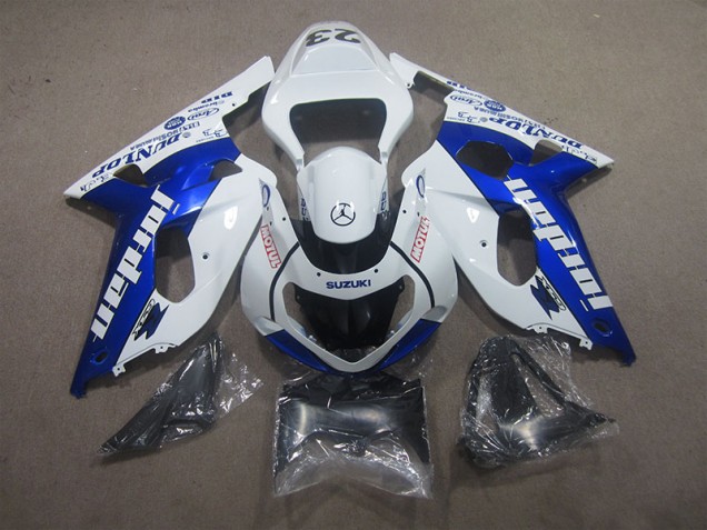 Cheap 2001-2003 White Blue Motul Suzuki GSXR600 Bike Fairing Kit Cheap 2001-2003 White Blue Motul Suzuki GSXR600 Bike Fairing Kit