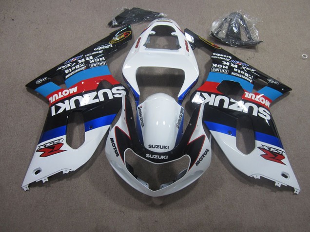Cheap 2001-2003 White Blue Motul Suzuki GSXR600 Replacement Motorcycle Fairings Cheap 2001-2003 White Blue Motul Suzuki GSXR600 Replacement Motorcycle Fairings