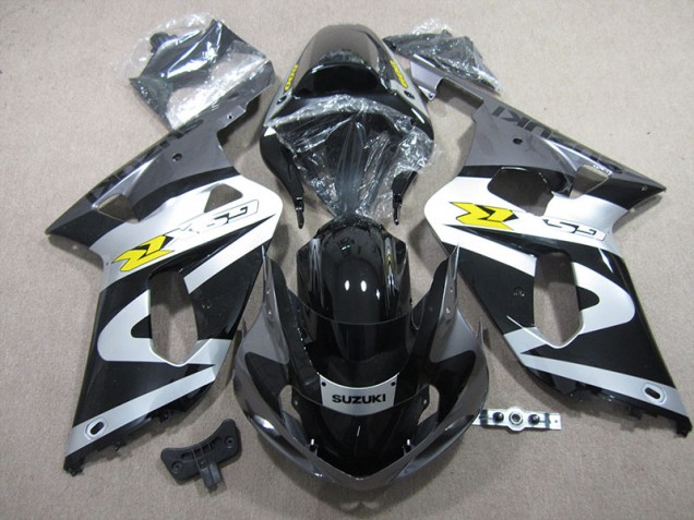 Cheap 2001-2003 Black White Suzuki GSXR600 Motorbike Fairing Kits Cheap 2001-2003 Black White Suzuki GSXR600 Motorbike Fairing Kits