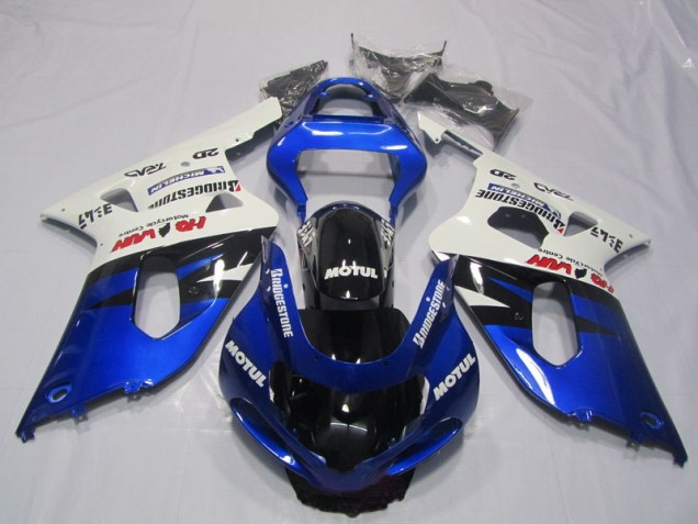 Cheap 2001-2003 Blue White Motul Suzuki GSXR600 Motorcyle Fairings Cheap 2001-2003 Blue White Motul Suzuki GSXR600 Motorcyle Fairings