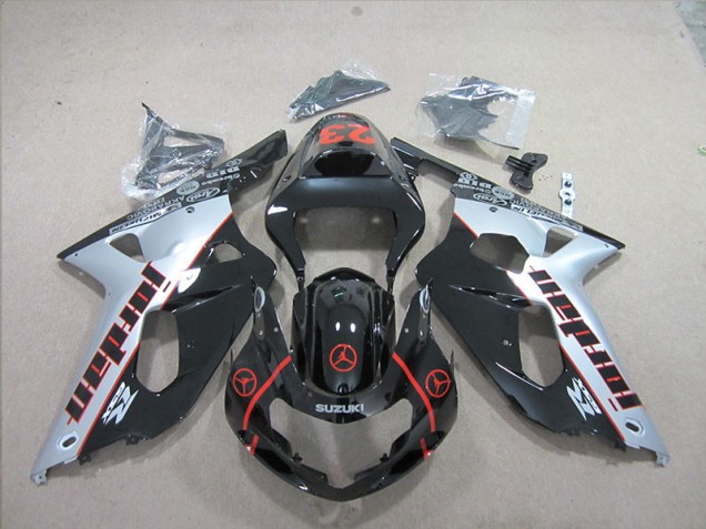 Cheap 2001-2003 Black Silver Suzuki GSXR600 Replacement Fairings Cheap 2001-2003 Black Silver Suzuki GSXR600 Replacement Fairings