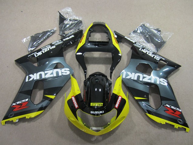 Cheap 2001-2003 Black Yellow Motul Suzuki GSXR600 Motor Fairings Cheap 2001-2003 Black Yellow Motul Suzuki GSXR600 Motor Fairings
