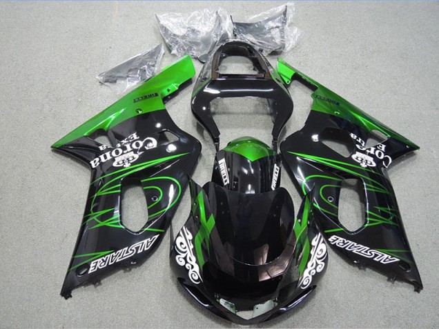 Cheap 2001-2003 Black Green Corona Extra Suzuki GSXR600 Motorcycle Fairing Kits Cheap 2001-2003 Black Green Corona Extra Suzuki GSXR600 Motorcycle Fairing Kits