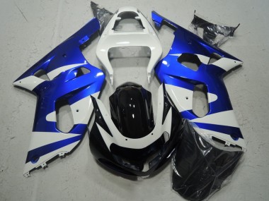 Cheap 2001-2003 White Blue Suzuki GSXR600 Motorcycle Fairing Kit