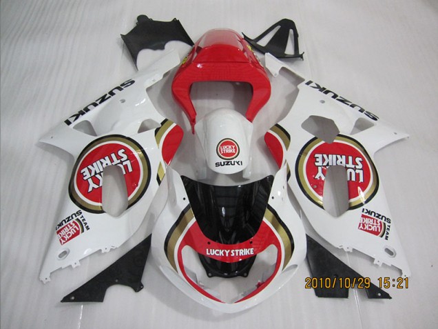 Cheap 2001-2003 Red White Lucky Strike Suzuki GSXR600 Bike Fairing Cheap 2001-2003 Red White Lucky Strike Suzuki GSXR600 Bike Fairing