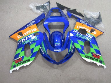 Cheap 2001-2003 Blue Green Telefumia Movistar Suzuki GSXR600 Motorcycle Bodywork