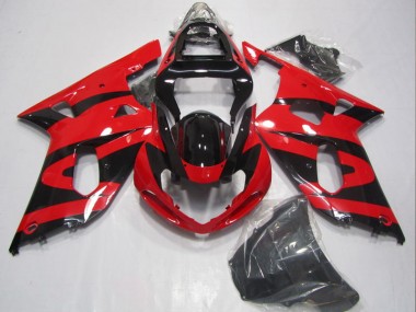 Cheap 2001-2003 Black Red Suzuki GSXR600 Motorbike Fairing
