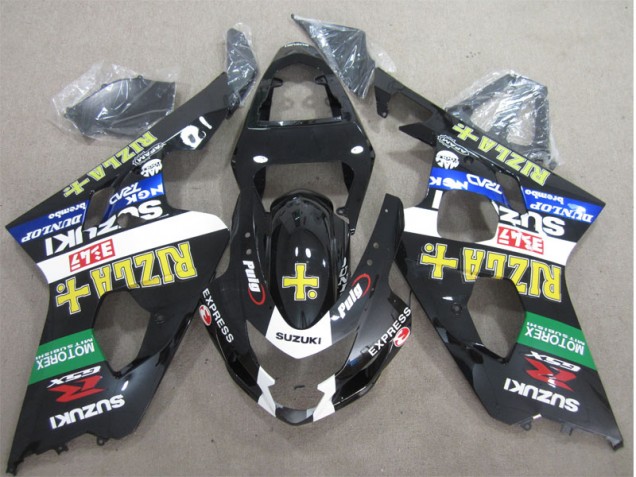 Cheap 2004-2005 Black Yellow Rizla Suzuki GSXR600 Moto Fairings Cheap 2004-2005 Black Yellow Rizla Suzuki GSXR600 Moto Fairings