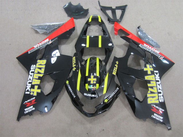 Cheap 2004-2005 Black Yellow Rizla Suzuki GSXR600 Motorcycle Fairings Kit Cheap 2004-2005 Black Yellow Rizla Suzuki GSXR600 Motorcycle Fairings Kit