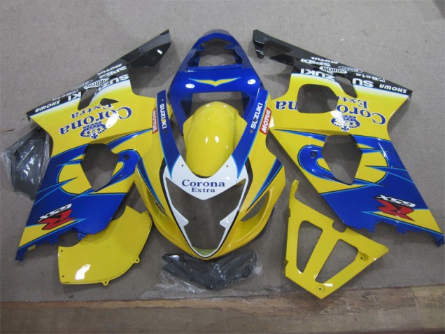 Cheap 2004-2005 Yellow Blue Corona Extra Suzuki GSXR600 Motorcycle Fairings Cheap 2004-2005 Yellow Blue Corona Extra Suzuki GSXR600 Motorcycle Fairings