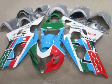 Cheap 2004-2005 Blue Green Red Motul Suzuki GSXR600 Motorcycle Fairing