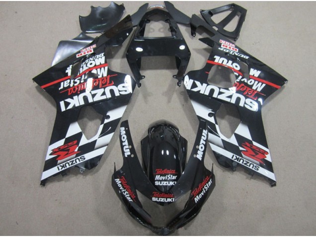 Cheap 2004-2005 Black Red Telefumia Movistar Suzuki GSXR600 Motorbike Fairing Cheap 2004-2005 Black Red Telefumia Movistar Suzuki GSXR600 Motorbike Fairing