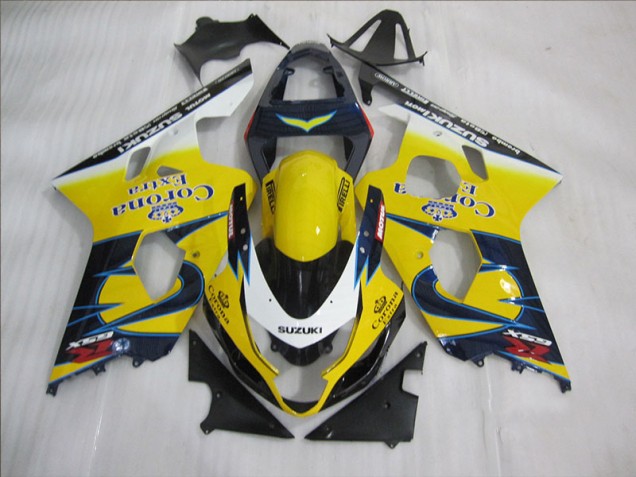 Cheap 2004-2005 Yellow Blue Corona Extra Suzuki GSXR600 Bike Fairing Cheap 2004-2005 Yellow Blue Corona Extra Suzuki GSXR600 Bike Fairing