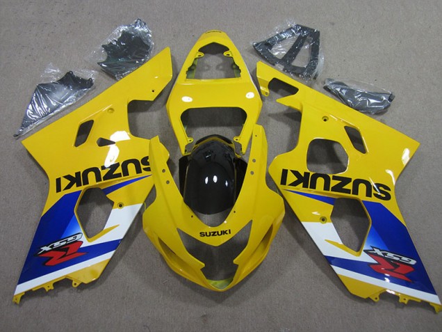 Cheap 2004-2005 Yellow Blue Suzuki GSXR600 Motor Bike Fairings Cheap 2004-2005 Yellow Blue Suzuki GSXR600 Motor Bike Fairings