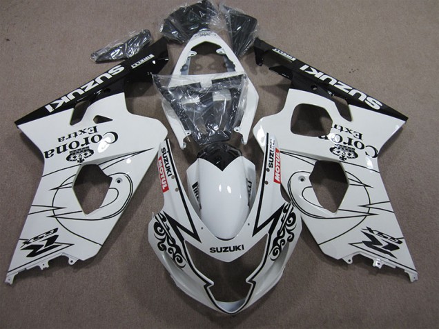 Cheap 2004-2005 White Corona Extra Motul Suzuki GSXR600 Bike Fairing Kit Cheap 2004-2005 White Corona Extra Motul Suzuki GSXR600 Bike Fairing Kit
