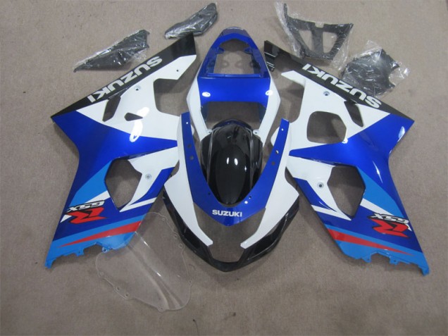 Cheap 2004-2005 Blue White Suzuki GSXR600 Motorcycle Fairings Kits Cheap 2004-2005 Blue White Suzuki GSXR600 Motorcycle Fairings Kits