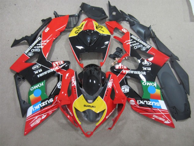Cheap 2006-2007 Black Red Yellow Jomo Suzuki GSXR600 Bike Fairings Cheap 2006-2007 Black Red Yellow Jomo Suzuki GSXR600 Bike Fairings